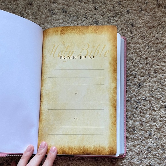Pink and Brown Faux Leather Holy Bible (NASB Translation) - Picture 2 of 13